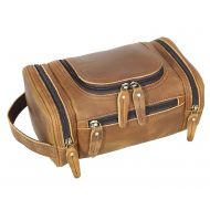 POLARE ORIGINAL Polare Toiletry Bag Full Grain Leather Shaving Kit Dopp Kit Travel Case Wash Bag