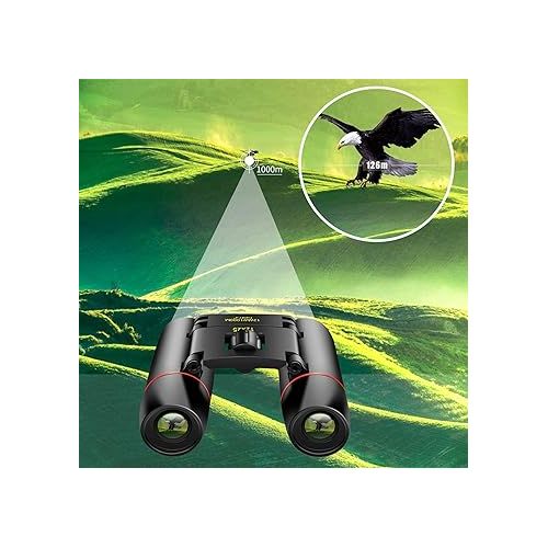  POLDR 12X25 Small Pocket Binoculars Compact Adults,Mini Kids Binoculars Boys for Bird Watching,Concert Theater Opera