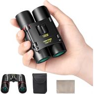 POLDR 12X30 Compact Binoculars with Large Eyepiece, Small Lightweight Binoculars for Adults Kids, Pocket Mini Binoculars for Bird Watching Traveling Opera Sports Games Sightseeing