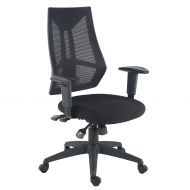 POLY & BARK Poly and Bark Benicia Office Chair in Soft-Touch Fabric, Black