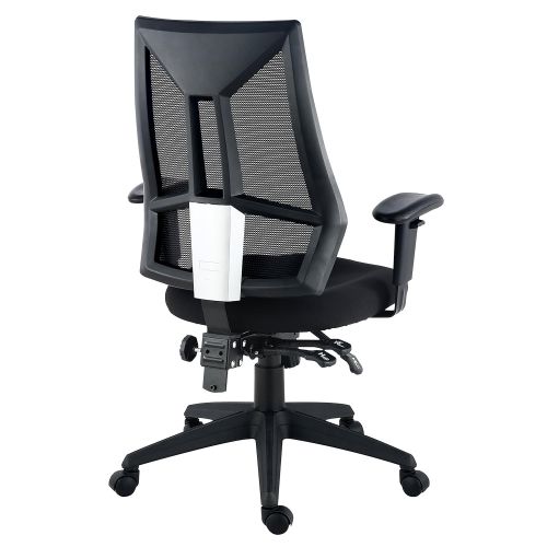  POLY & BARK Poly and Bark Benicia Office Chair in Soft-Touch Fabric, Black