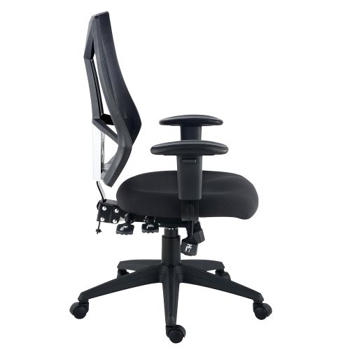  POLY & BARK Poly and Bark Benicia Office Chair in Soft-Touch Fabric, Black