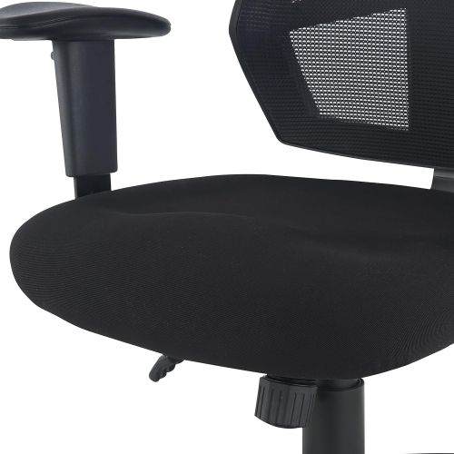  POLY & BARK Poly and Bark Benicia Office Chair in Soft-Touch Fabric, Black