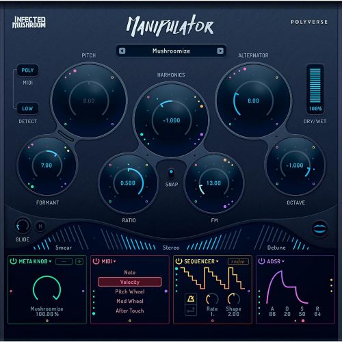  POLYVERSE},description:Through unique granular algorithms, Manipulator can dramatically alter the timbre and pitch of monophonic audio in new and unexplored ways. From subtly impos