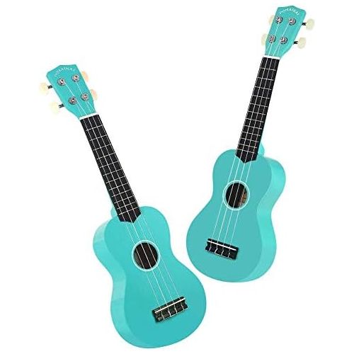  [아마존 핫딜]  [아마존핫딜]POMAIKAI Sopran Ukulele Starter Uke 21 Zoll Hawaii Gitarre mit Tasche fuer Kinder und Anfanger (Hellblau)