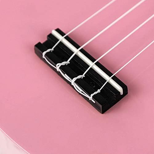  [아마존베스트]POMAIKAI Soprano Kids Ukulele for Beginner Girls 21 Inch Hawaii Kid Guitar Starter Ukelele Wood Uke Rainbow Uke with Gig Bag (Pink)