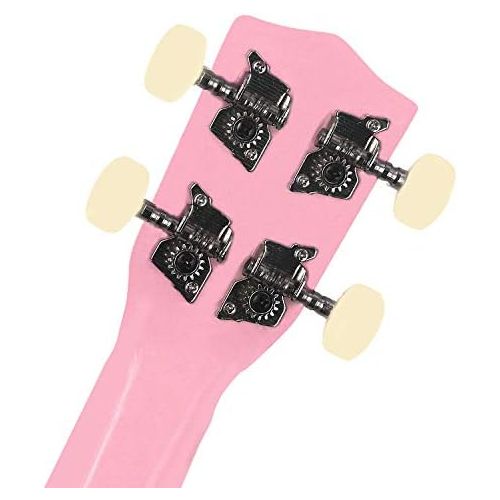  [아마존베스트]POMAIKAI Soprano Kids Ukulele for Beginner Girls 21 Inch Hawaii Kid Guitar Starter Ukelele Wood Uke Rainbow Uke with Gig Bag (Pink)