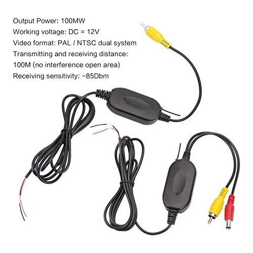  POMILE Car HD 2.4G Module Adapter Wireless Transmitter/Receiver 12V for Car Rear View Camera Transmitter Receiver