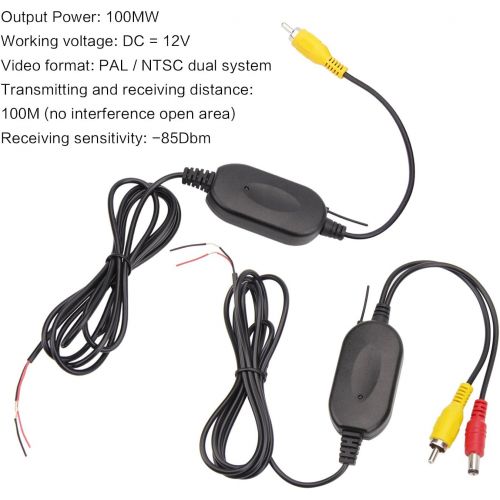 POMILE Car HD 2.4G Module Adapter Wireless Transmitter/Receiver 12V for Car Rear View Camera Transmitter Receiver
