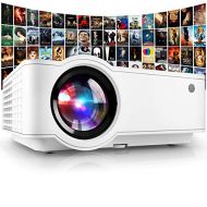 PONER SAUND Projector, [2020 Updated] Mini Projector 1080P Supported, 5500 Lux 210 Display with 52,000 Hrs LED Movie Projector Compatible with Phone,Computer,Laptop,USB,HDMI,VGA-Home,Office,Ou