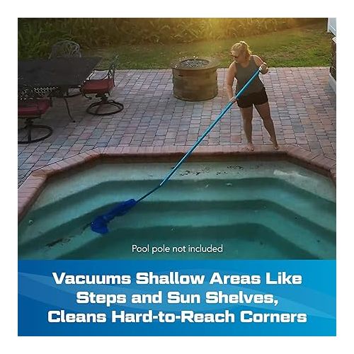  POOL BLASTER Max Cordless Pool Vacuum for Deep Cleaning & Strong Suction, Handheld Rechargeable Swimming Pool Cleaner for Inground and Above Ground Pools, Hoseless Pool Vac by Water Tech