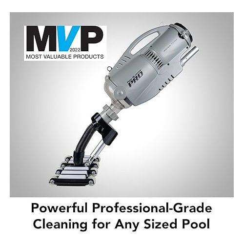  POOL BLASTER Pro 1500 Commercial Pool Vacuum - Cordless Rechargeable Hose-Free with Two Swappable Batteries and Two Vacuum Heads for Vinyl, Fiberglass, Concrete and Gunite In-Ground Pools