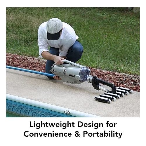  POOL BLASTER Pro 1500 Commercial Pool Vacuum - Cordless Rechargeable Hose-Free with Two Swappable Batteries and Two Vacuum Heads for Vinyl, Fiberglass, Concrete and Gunite In-Ground Pools