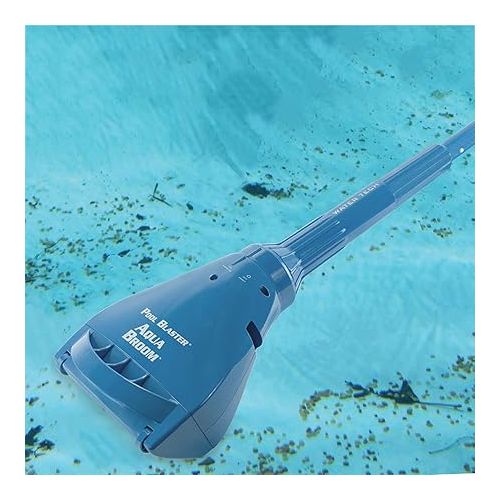  POOL BLASTER Aqua Broom XL Ultra Cordless Pool & Spa Vacuum Cleaner with Pole Set, Battery-Powered Handheld Hoseless, Ideal for Hot Tubs, Inground & Above Ground Pool Steps, by Water Tech