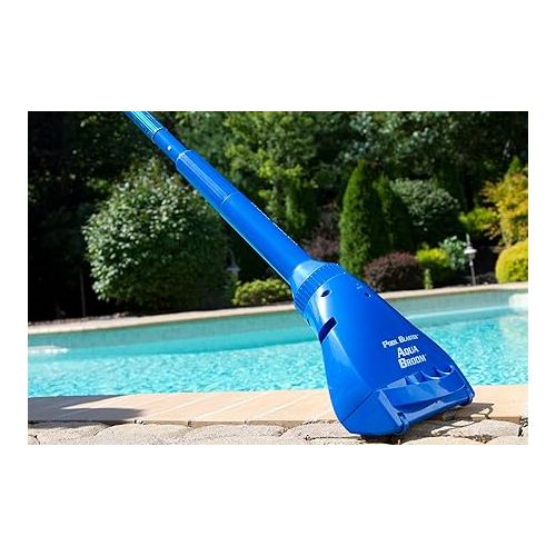  POOL BLASTER Aqua Broom XL Ultra Cordless Pool & Spa Vacuum Cleaner with Pole Set, Battery-Powered Handheld Hoseless, Ideal for Hot Tubs, Inground & Above Ground Pool Steps, by Water Tech