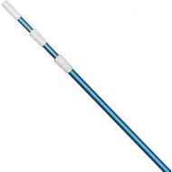 POOLWHALE Professional 12 Feet Blue Anodized Aluminum Telescopic Swimming Pool Pole,Adjustable 3 Piece Expandable Step-Up,for Skimmer Nets, Vacuum Heads and Brushes, Strong Grip & Lock