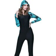 POOSR Wetsuit for Women, Ultra Stretch Quick Dry Full Body Wetsuit Diving Suits UV Protection Thermal Swimsuit
