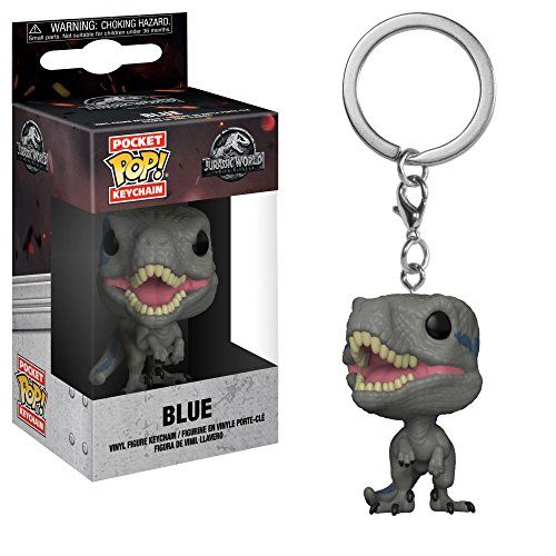 펀코 Funko Pop Keychain: Jurassic World 2 - Blue Velociraptor Collectible Figure, Multicolor