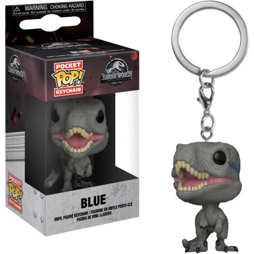 펀코 Funko Pop Keychain: Jurassic World 2 - Blue Velociraptor Collectible Figure, Multicolor