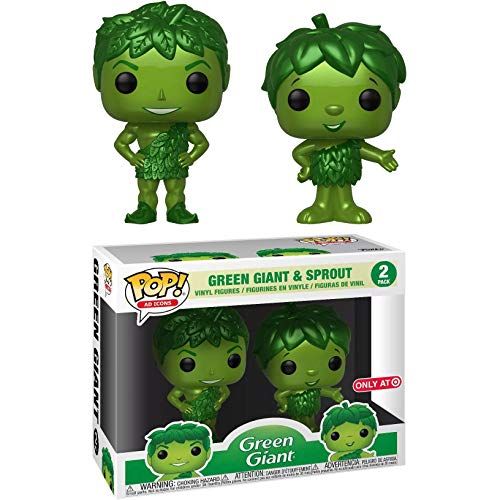 펀코 Funko Green Giant & Sprout (Target Exc) Pop Ad Icons Vinyl Figure & 1 Compatible Protector Bundle (42028 - B)