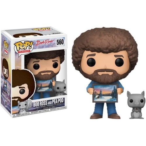 펀코 Funko Pop Television Bob Ross and Pea Pod Joy of Painting Vinyl Figure