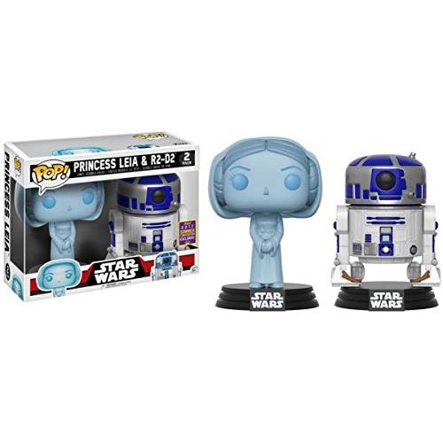 펀코 Funko Pop! SDCC 2017 Star Wars Holographic Princess Leia & R2-D2, Limited Edition Summer Convention Exclusive