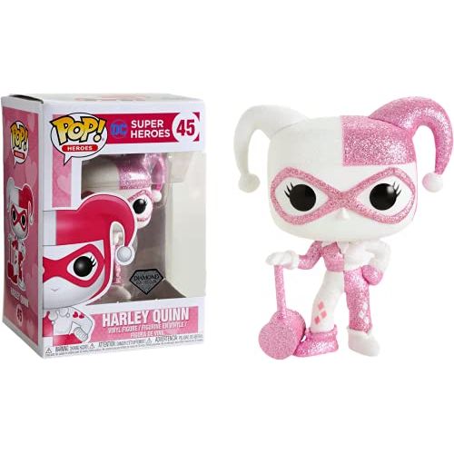 펀코 Funko Pop Heroes: DC Super Heroes - Harley Quinn Pink Diamond Glitter Collectible Figure, Multicolor