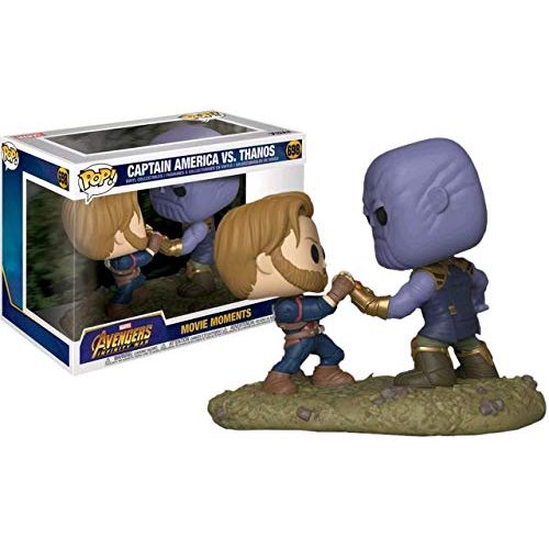 펀코 Funko Pop! Marvel Avengers Infinity War Captain America vs. Thanos Movie Moments Exclusive Figure Set