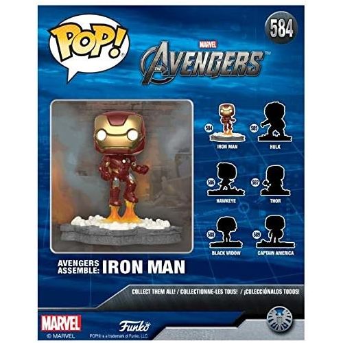 펀코 Funko 45610 Pop! Deluxe, Marvel: Avengers Assemble Series - Iron Man, Amazon Exclusive, Figure 1 of 6