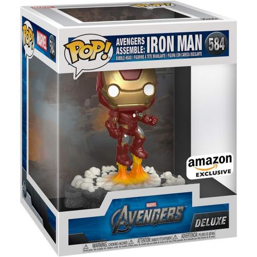 펀코 Funko 45610 Pop! Deluxe, Marvel: Avengers Assemble Series - Iron Man, Amazon Exclusive, Figure 1 of 6