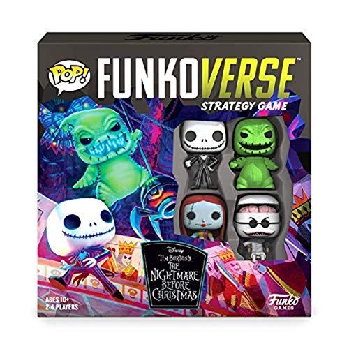  POP Funkoverse: Disney The Nightmare Before Christmas 100 4 pack Board Game Amazon First to Market Exclusive, Multicolor