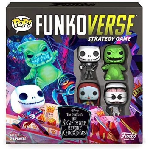  POP Funkoverse: Disney The Nightmare Before Christmas 100 4 pack Board Game Amazon First to Market Exclusive, Multicolor