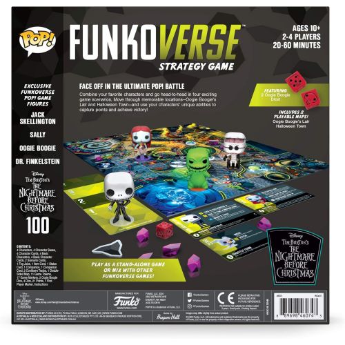  POP Funkoverse: Disney The Nightmare Before Christmas 100 4 pack Board Game Amazon First to Market Exclusive, Multicolor