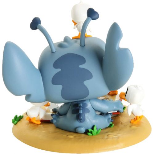 펀코 Funko POP! Disney: Lilo & Stitch Stitch with Ducks Deluxe #636 Exclusive Bundled with Free PET Compatible .5mm Extra Rigged Protector