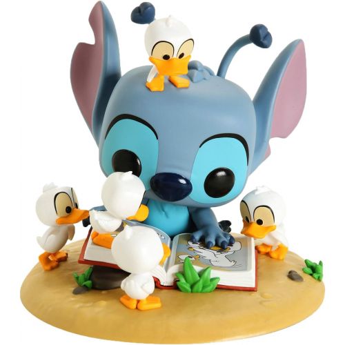 펀코 Funko POP! Disney: Lilo & Stitch Stitch with Ducks Deluxe #636 Exclusive Bundled with Free PET Compatible .5mm Extra Rigged Protector
