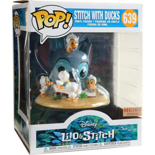 펀코 Funko POP! Disney: Lilo & Stitch Stitch with Ducks Deluxe #636 Exclusive Bundled with Free PET Compatible .5mm Extra Rigged Protector