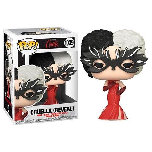  Funko POP Disney: Cruella Cruella in Red Dress, Multicolor, 3.75 inches