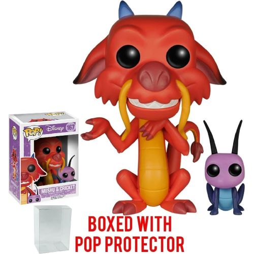 펀코 Disney: Mulan Mushu and Cricket Funko Pop! Vinyl Figure (Bundled with Compatible Pop Box Protector Case)