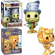 Conscious J. Crick Diamond Pinocchio Figure Exclusive Pop! Jiminy Cricket Bundled with Character Treasure Vault Artist Series 2 Items