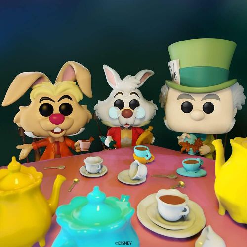  Funko Pop! Disney: Alice in Wonderland 70th White Rabbit with Watch Multicolor, 3.75 inches