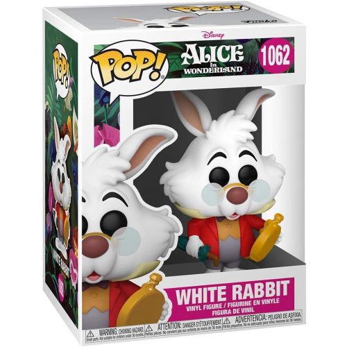  Funko Pop! Disney: Alice in Wonderland 70th White Rabbit with Watch Multicolor, 3.75 inches