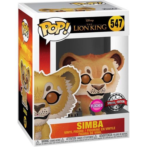  POP Funko Disney: Lion King Simba #547 Flocked Box Lunch Exclusive