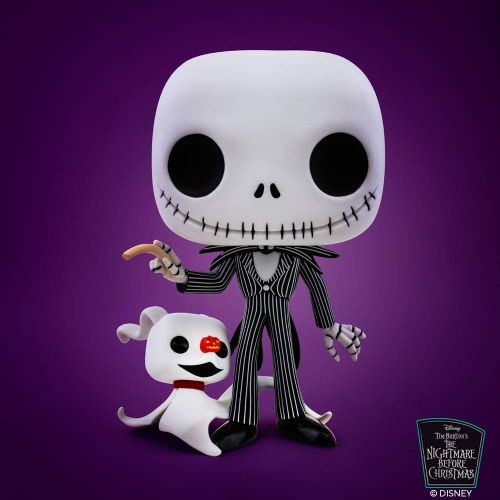  Funko Pop! Disney: The Nightmare Before Christmas 10 Inch Jack Skellington with Zero