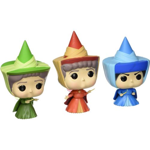  Funko Pop! Disney: Sleeping Beauty Flora, Fauna, & Merryweather Fairy Godmother Vinyl Figure 3 Pack, Spring Convention Amazon Exclusive