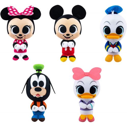 펀코 POP Funko Disney Plush Set of 5 Mickey, Minnie, Donald Duck, Daisy Duck and Goofy