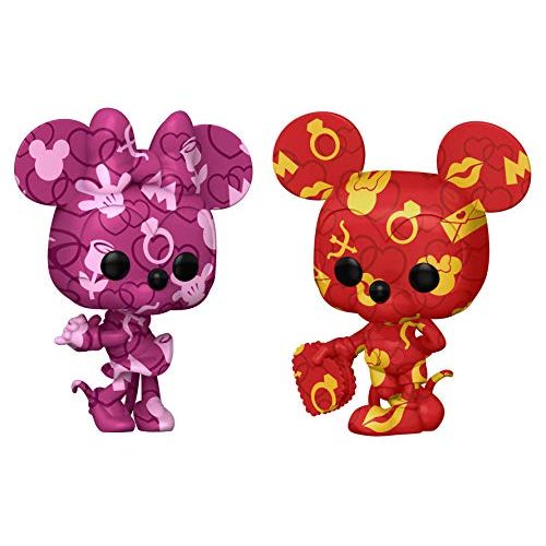  Funko Pop! Artist Series: Disney Treasures from The Vault Mickey and Minnie Mouse (2 Pack), Amazon Exclusive, Multicolor