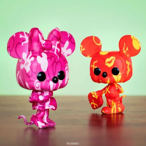  Funko Pop! Artist Series: Disney Treasures from The Vault Mickey and Minnie Mouse (2 Pack), Amazon Exclusive, Multicolor