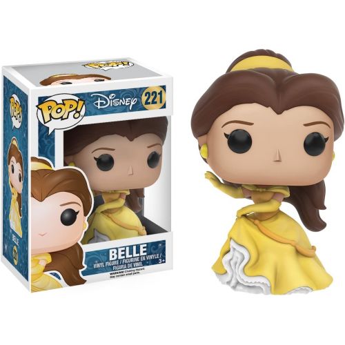  Funko POP Disney: Beauty & the Beast Belle Action Figure,Brunette,vibrant Yellow