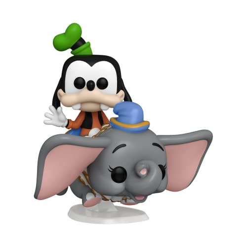 펀코 POP Ride Super Deluxe Disney : Walt Disney World 50th - Dumbo The Flying Elephant Ride with Goofy, Multicolor, Standard, (50571)