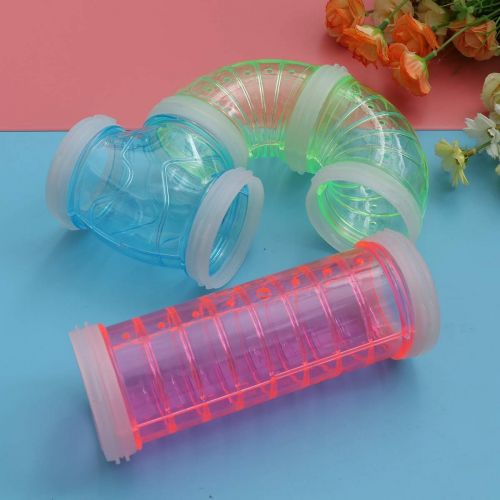  POPETPOP Hamster Tube Set,S-Shape Curved Pipe Pet Cage Tunnel DIY Assorted Hamster Cage Toy Fun Tunnel for Small Animals Like Rat,Chinchilla,Syrian Hamster,Gerbil Tunnel
